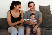 Familie mit Baby