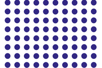 viele blaue symmetrisch angeordnete punkte